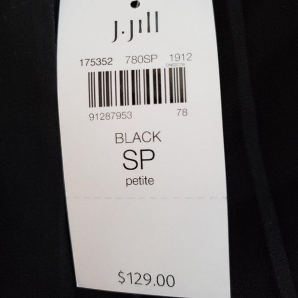 J. Jill Woman's Layered Pleated Knee Length Sleeveless Black Dress SP NEW $129 - Picture 8 of 14